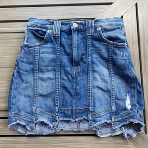 Hudson Distressed Denim Skirt